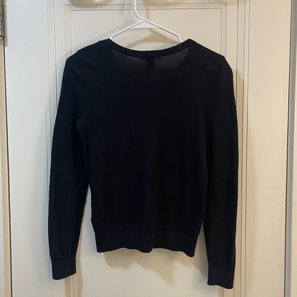 H&M Button-down Black Crew Neck Sweater - Picture 2 of 3